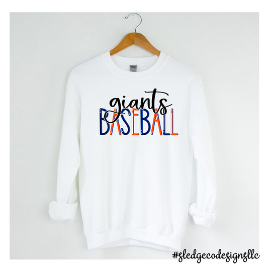 GIANTS BASEBALL SCRIPT | Custom Unisex SWEATSHIRT