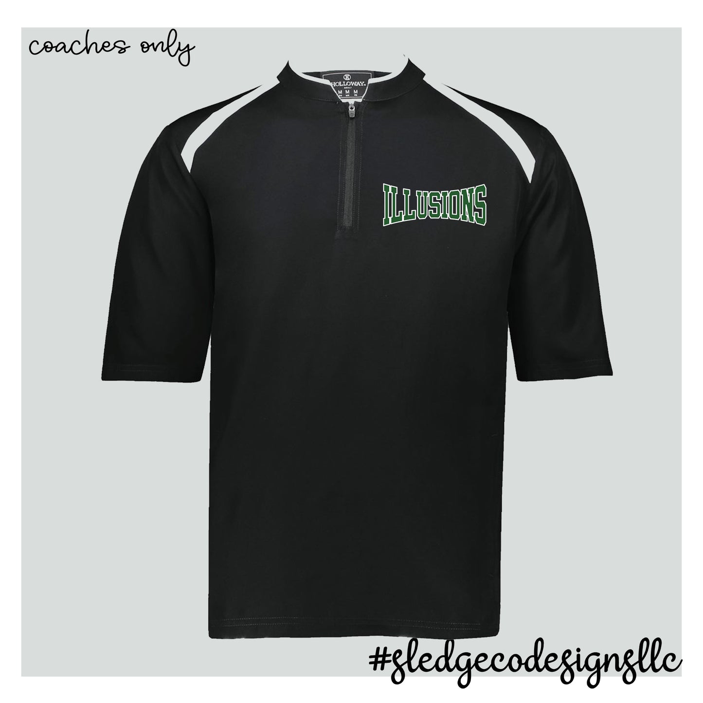 COACHES:  Illusions Softball  | Clubhouse Short Sleeve Quarter-Zip Pullover