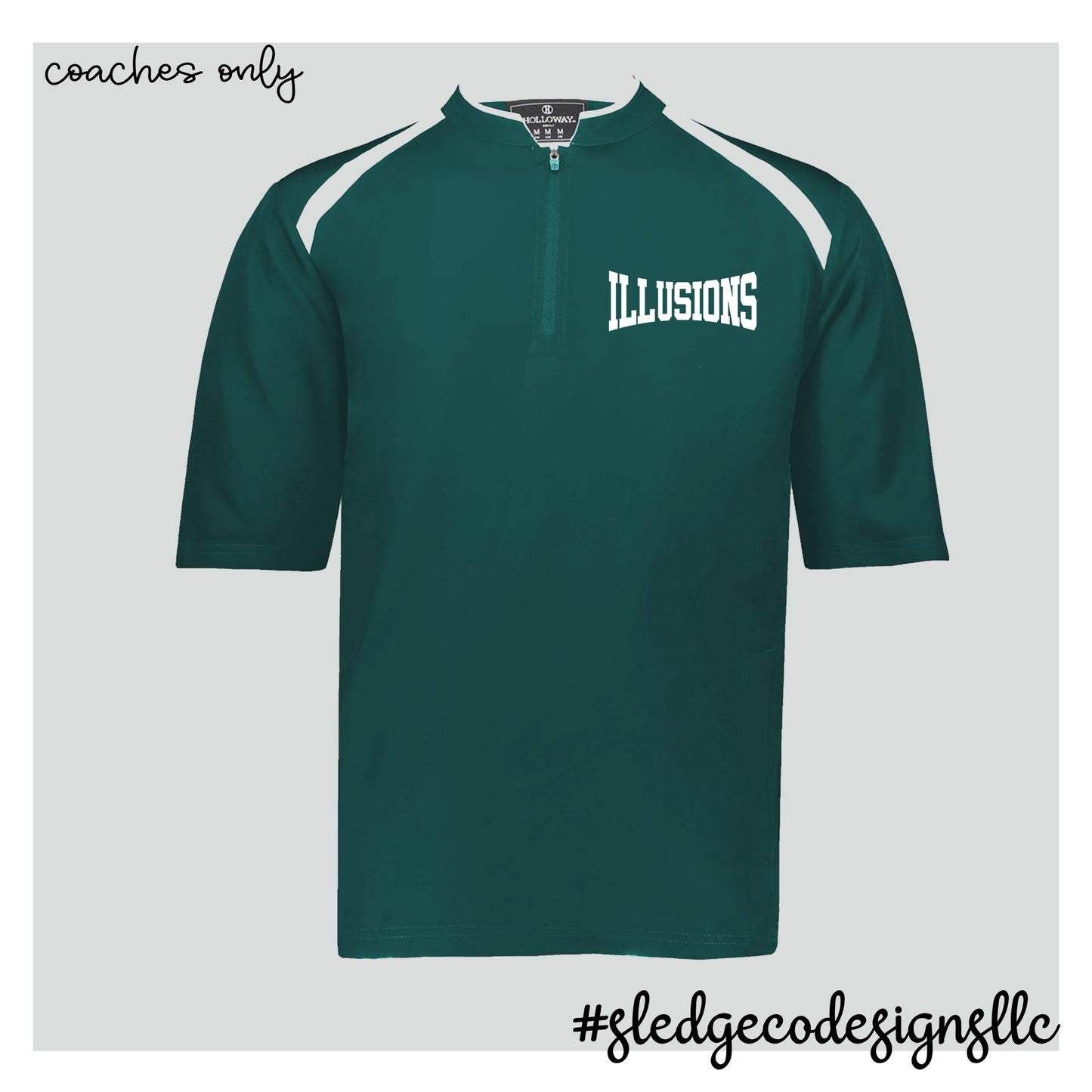 COACHES:  Illusions Softball  | Clubhouse Short Sleeve Quarter-Zip Pullover