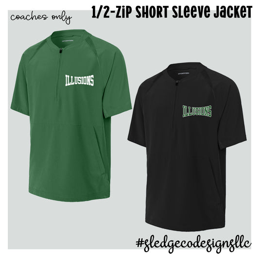 COACHES:  Illusions Softball  | 1/2-Zip Short Sleeve Jacket