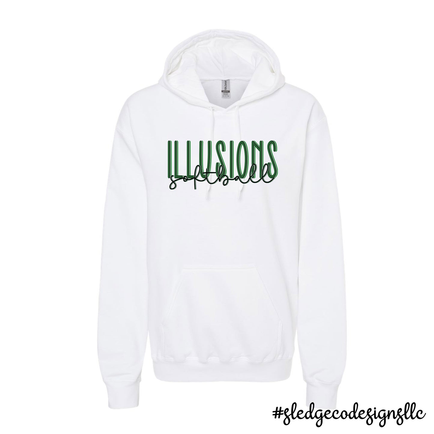 Illusions Softball DUO  | UNISEX HOODED SWEATSHIRT
