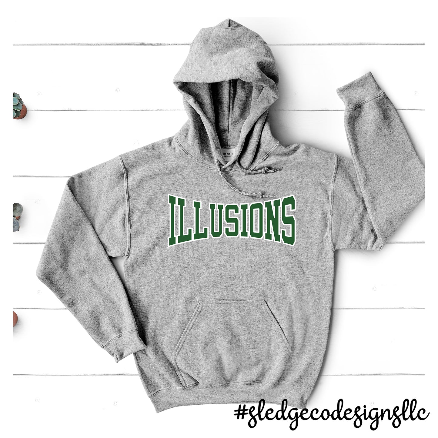 Illusions Softball LOGO  | CUSTOM UNISEX SOFTSTYLE HOODIE