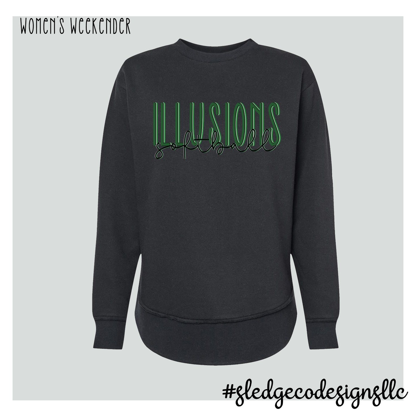ILLUSIONS SOFTBALL | DUO | Women's Weekender Fleece Sweatshirt