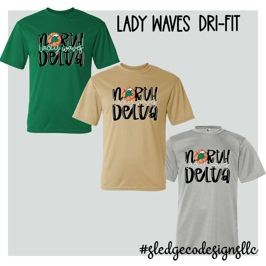 NORTH DELTA LADY WAVES | DRI-FIT | CUSTOM UNISEX TSHIRT