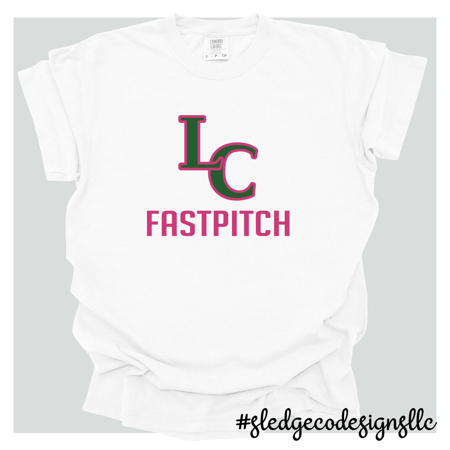 LAKE CORMORANT FAST PITCH SOFTBALL | PINK & GREEN | CUSTOM UNISEX TSHIRT