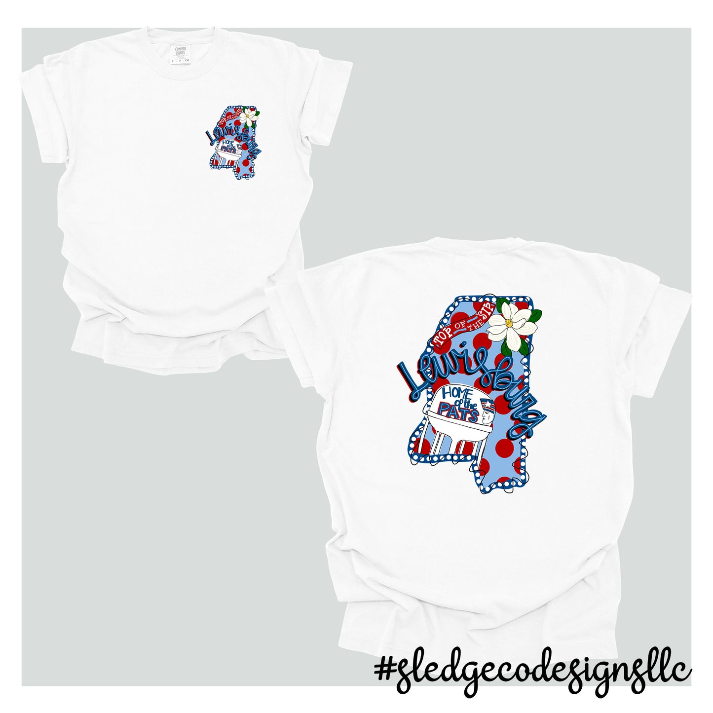 LEWISBURG Patriots EXCLUSIVE MS OUTLILNE HAND DRAWN | UNISEX Custom Tshirt