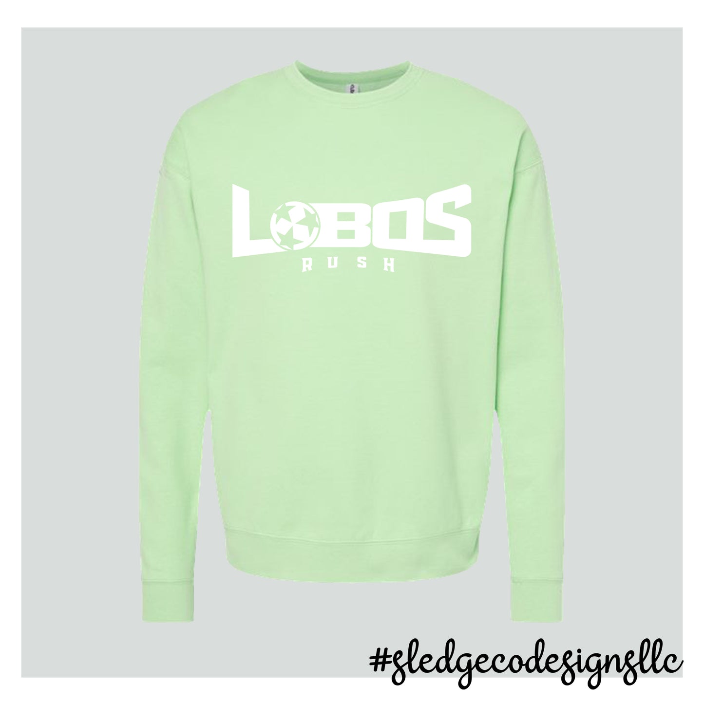 LOBOS SOCCER LIME GREEN | UNISEX SWEATSHIRT