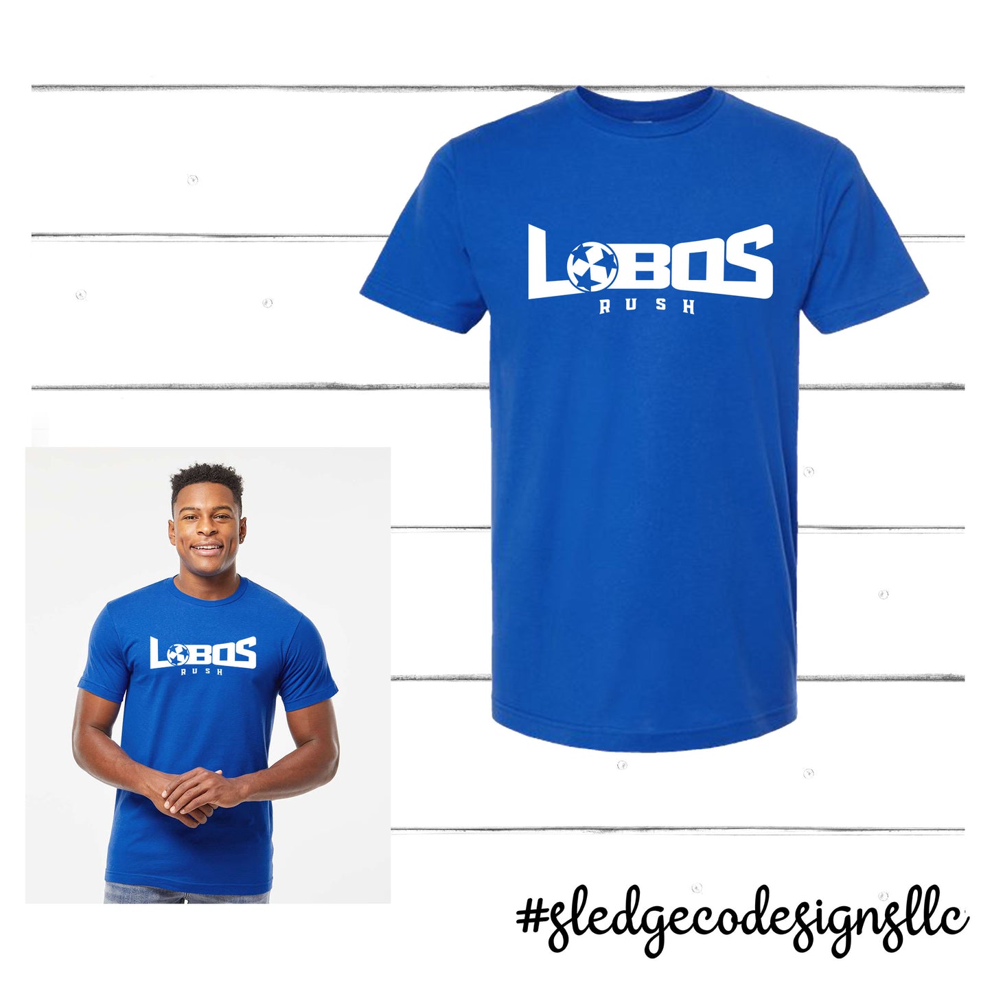 LOBOS ROYAL UNISEX TEE | LOBOS SOCCER | MADE TO ORDER