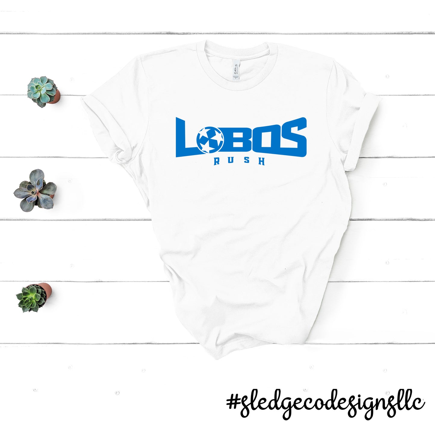 LOBOS WHITE UNISEX TEE | LOBOS SOCCER | MADE TO ORDER