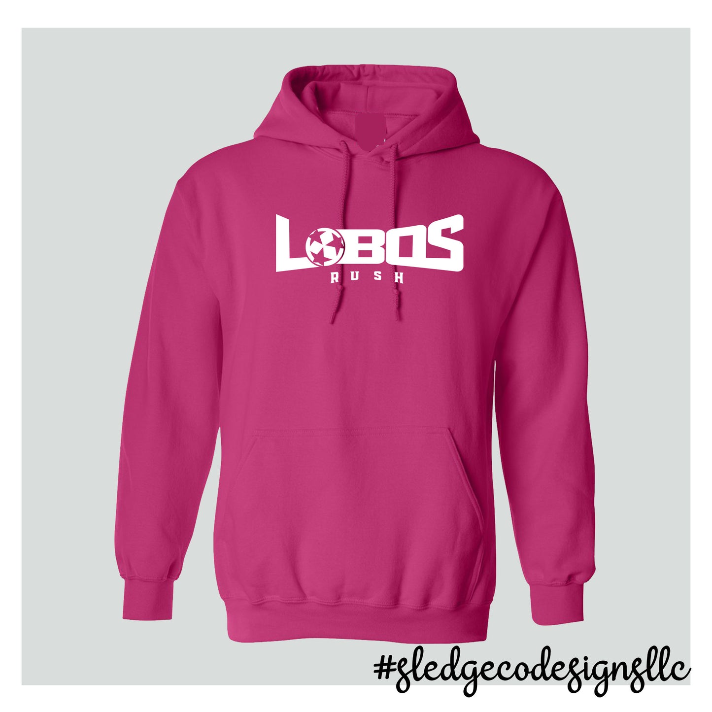 LOBOS SOCCER HOODIE | PINK | MADE TO ORDER