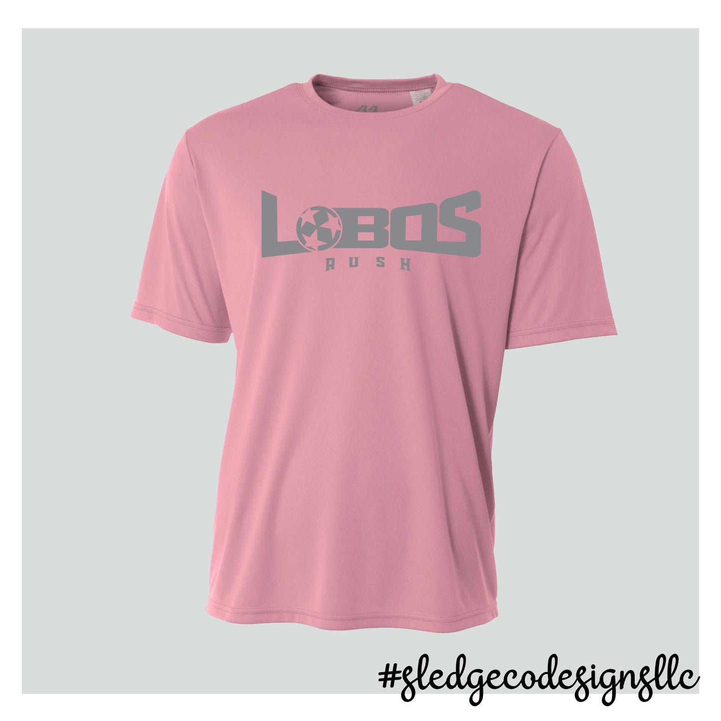LOBOS SOCCER | PINK | WARM-UP PRACTICE | A4 DRI-FIT TSHIRT