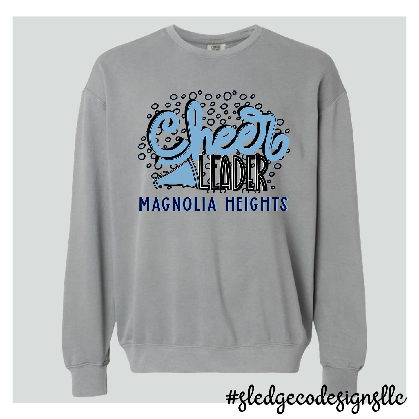 MAGNOLIA HEIGHTS CHEERLEADER | COMFORT COLORS Lightweight Adult CUSTOM SWEATSHIRT