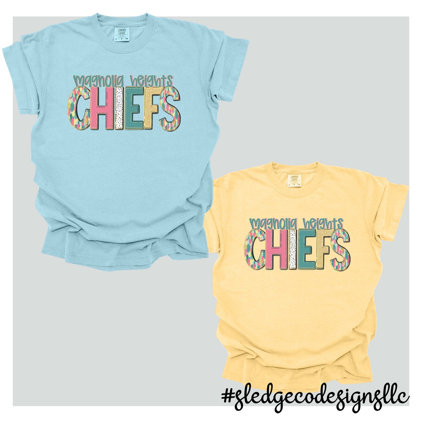 MAGNOLIA HEIGHTS CHIEFS | HAND DRAWN SPRING DOODLE | Custom Unisex Tshirt