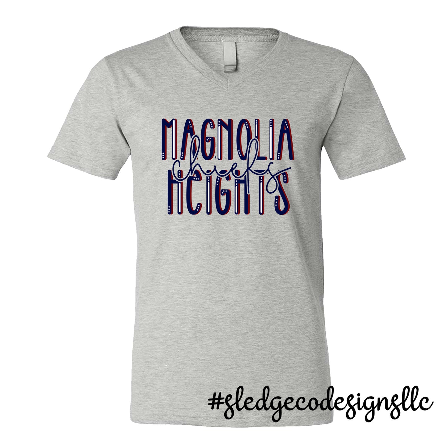 MAGNOLIA HEIGHTS | DUO | UNISEX VNECK Custom Unisex Tshirt