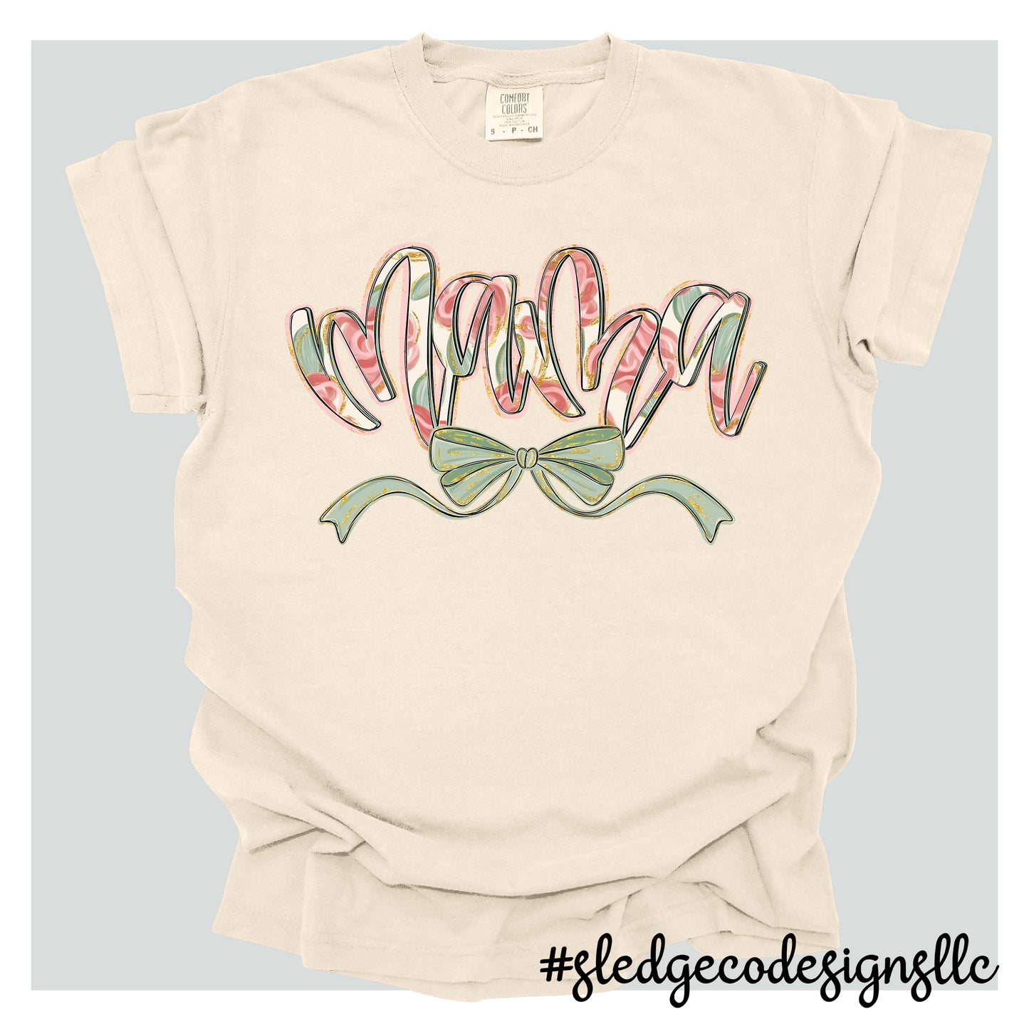 MAMA BOHO FLORAL RIBBON | Custom Unisex TSHIRT