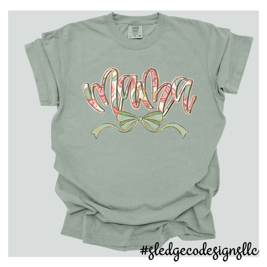 MAMA BOHO FLORAL RIBBON | Custom Unisex TSHIRT