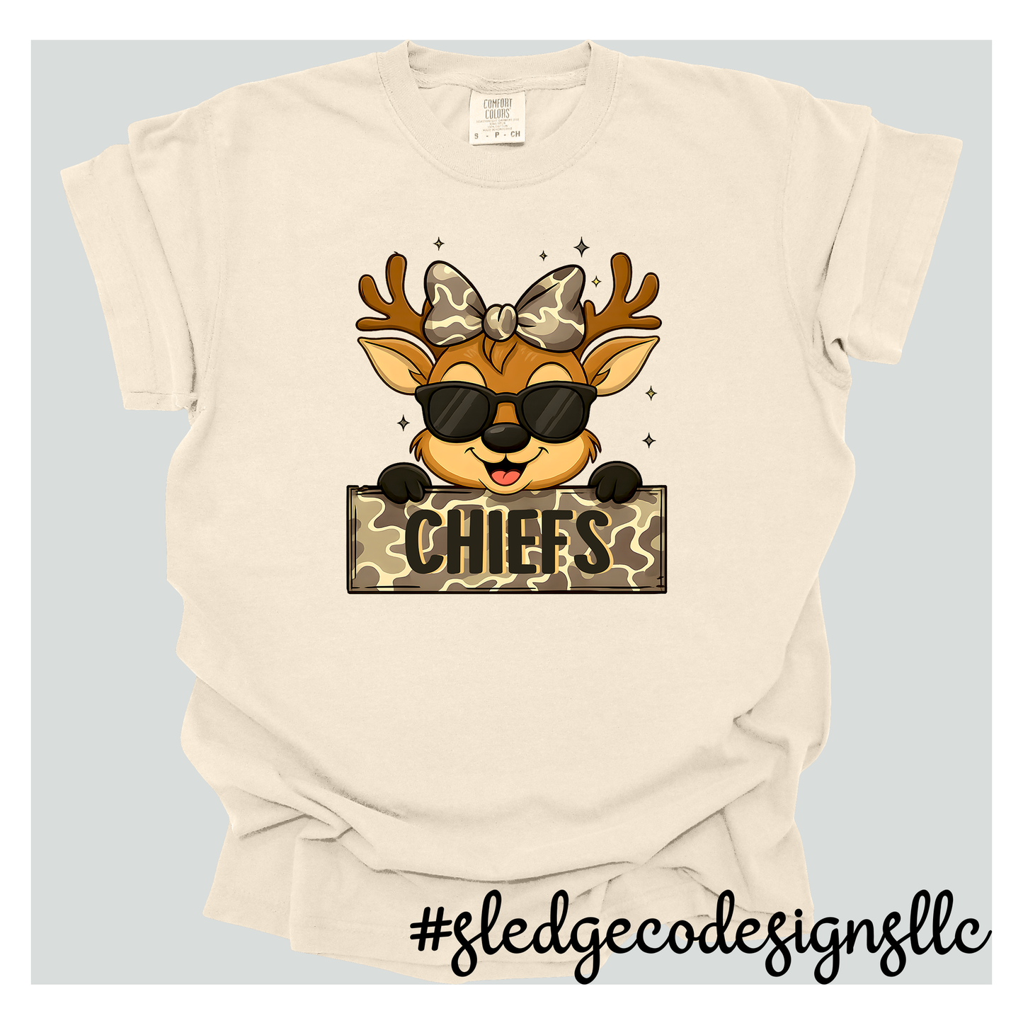 MHS MAGNOLIA HEIGHTS | CHIEFS REINDEER CAMO GIRL | CUSTOM UNISEX TSHIRT