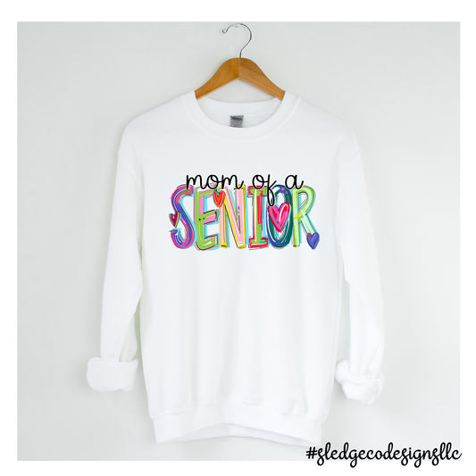 MOM OF SENIOR 2025 | WATERCOLOR | Custom Unisex SWEATSHIRT
