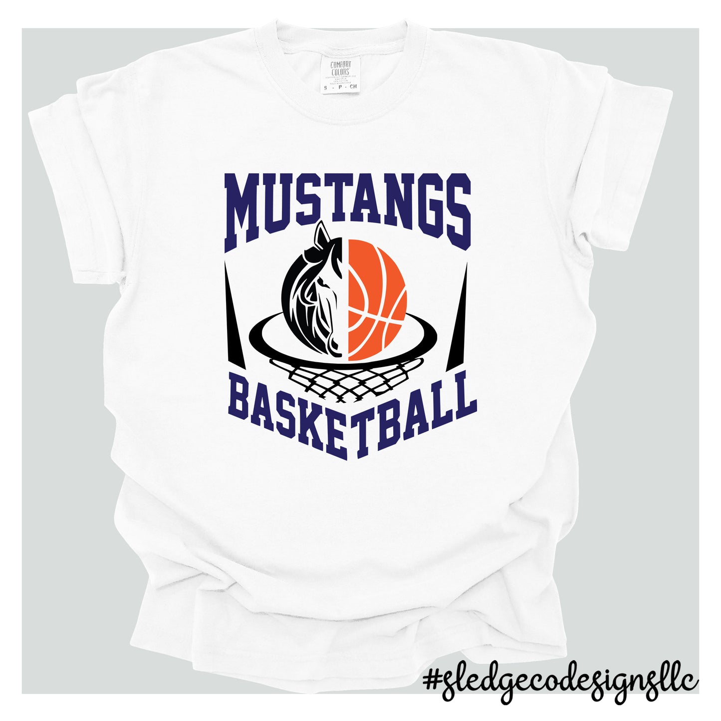MUSTANGS BASKETBALL | Custom Unisex Tee