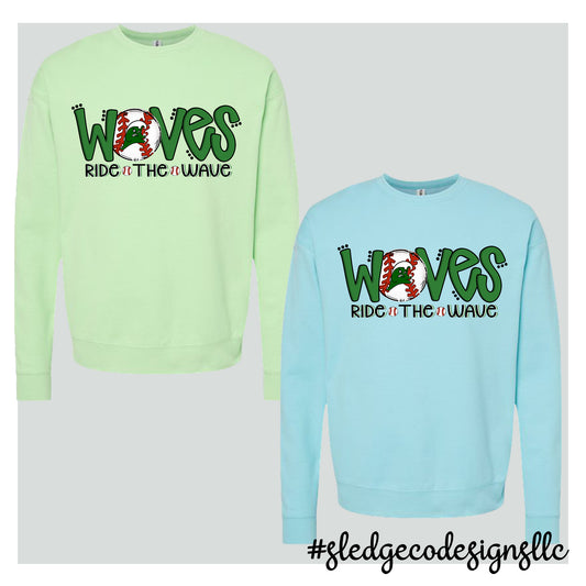 NORTH DELTA WAVES BASEBALL | UNISEX CUSTOM SWEATSHIRT