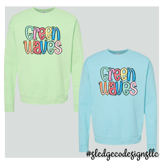 NORTH DELTA WAVES | STRATCH DOODLE | UNISEX CUSTOM SWEATSHIRT