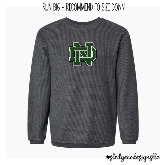 NORTH DELTA | CORDED CREWNECK - BLACK