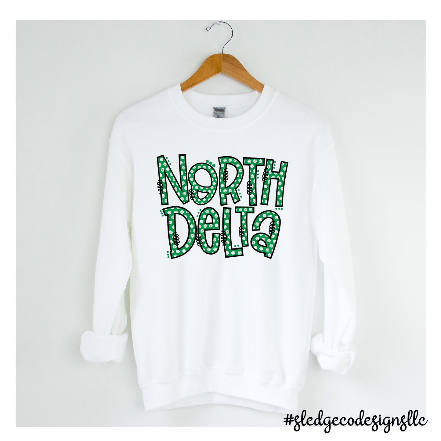 EXLCUSIVE: NORTH DELTA GREENWAVES POLKA DOTS | Custom Unisex SWEATSHIRT