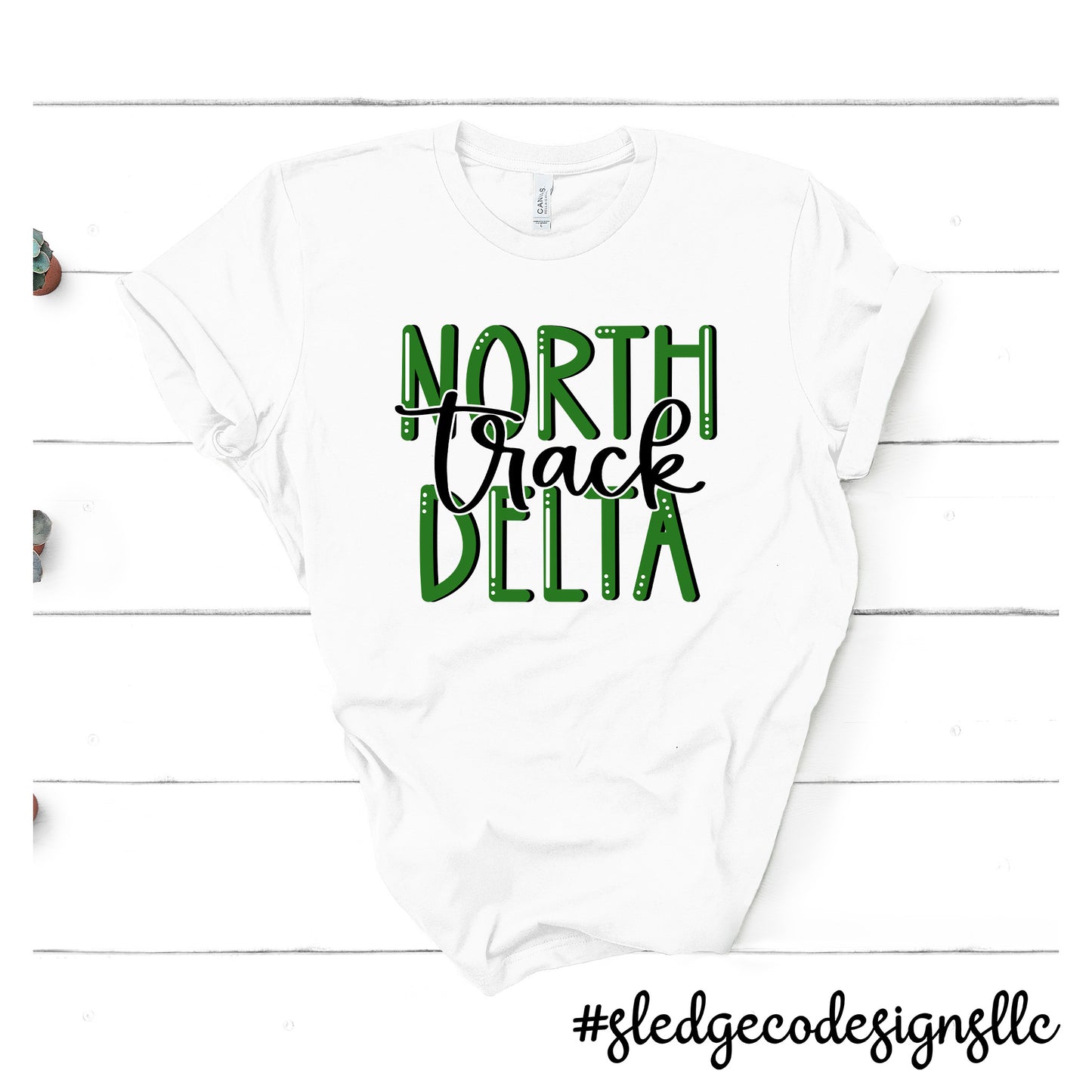 NORTH DELTA GREENWAVES TRACK | Custom Unisex Tshirt