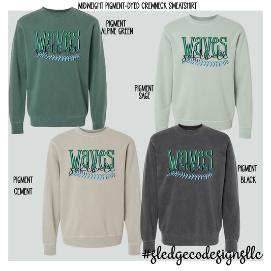 NORTH DELTA WAVES SOFTBALL | UNISEX CUSTOM SWEATSHIRT