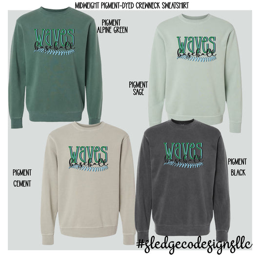 NORTH DELTA WAVES BASEBALL | UNISEX CUSTOM SWEATSHIRT