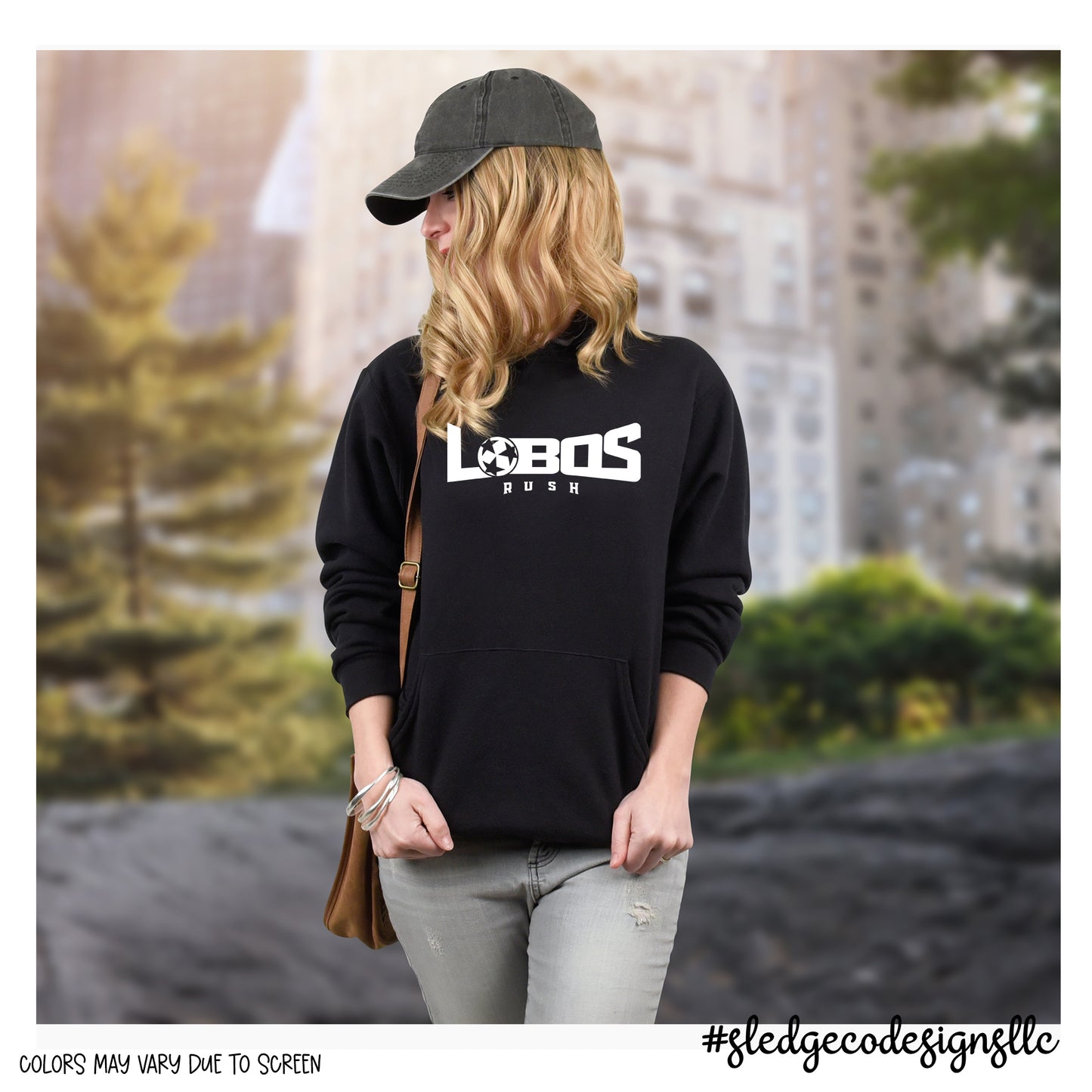 LOBOS SOCCER  | BLACK | CUSTOM UNISEX HOODIE | MADE TO ORDER