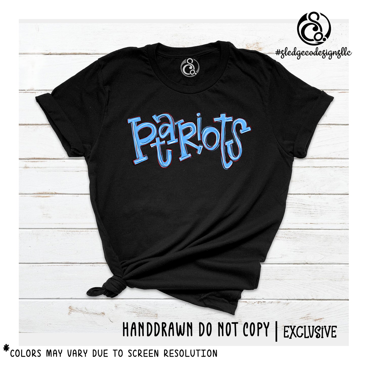 PATRIOTS HAND DRAWN STACKED | EXCLUSIVE |  UNISEX Custom Tshirt