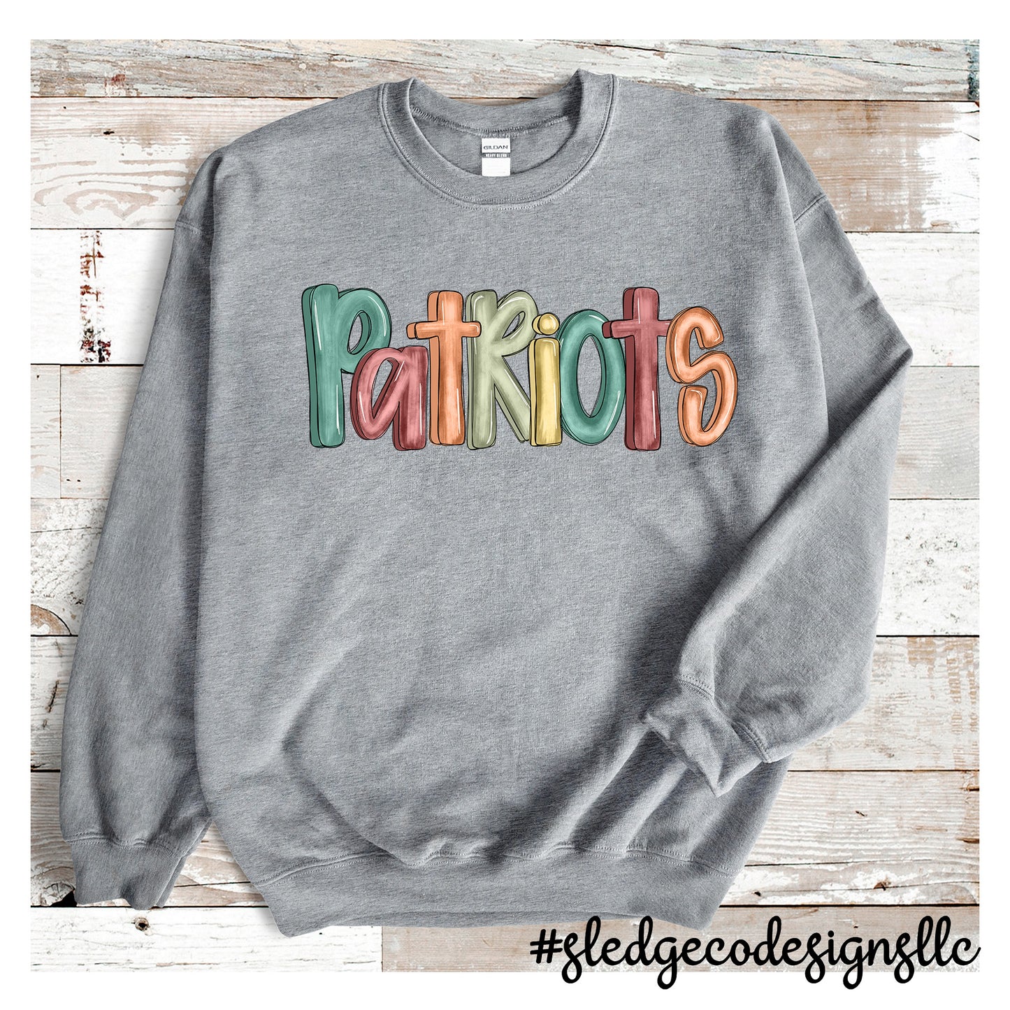 PATRIOTS | PAINTED DOODLE | Custom Unisex Sweatshirt