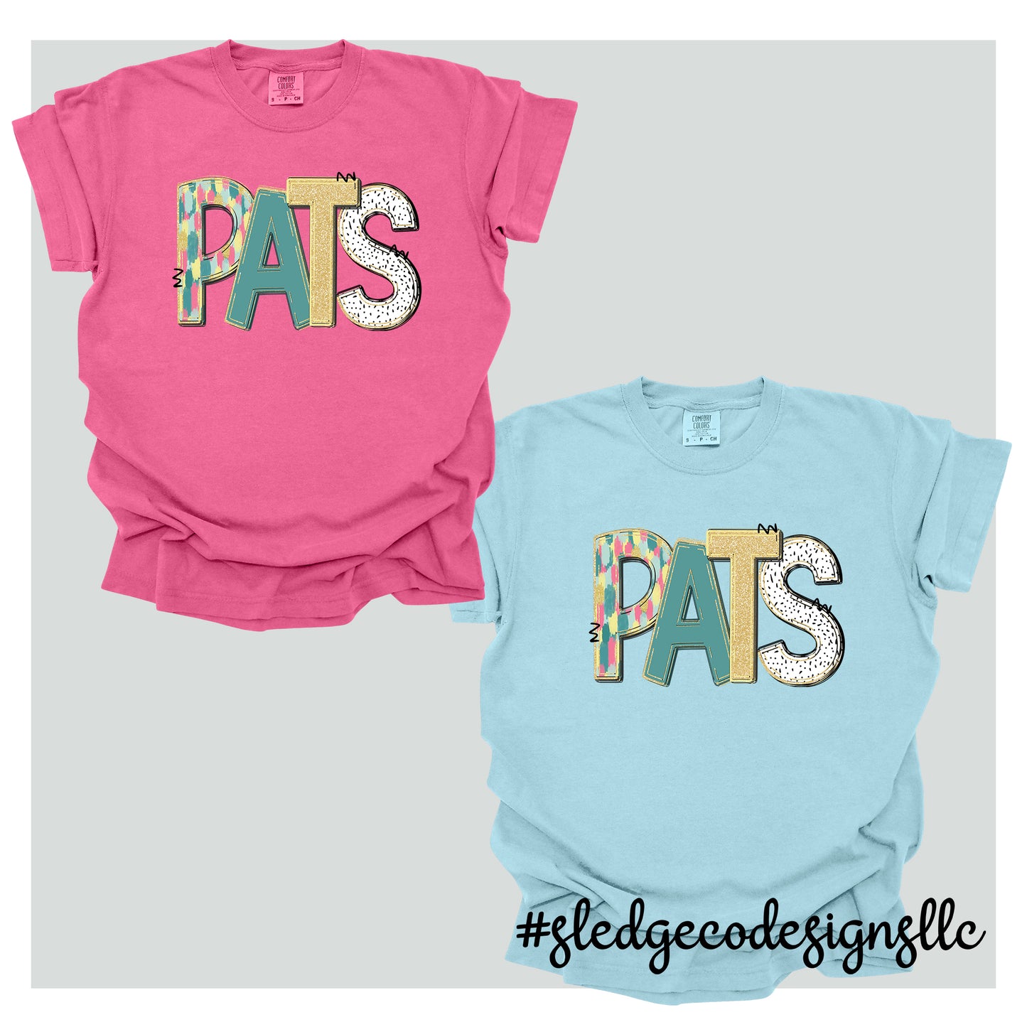 PATRIOTS | PATS | HAND DRAWN SPRING DOODLE | Custom Unisex Tshirt