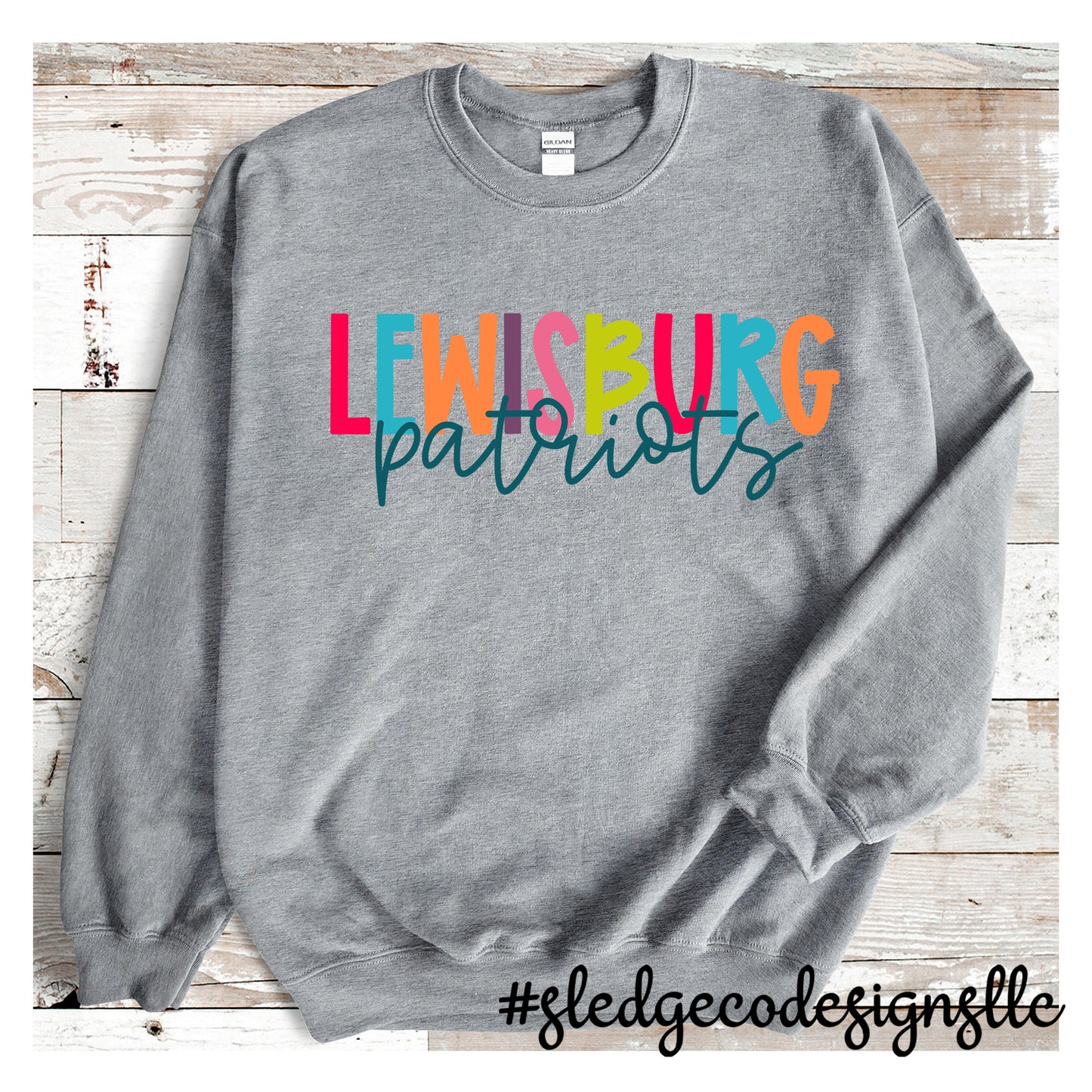 LEWISBURG PATRIOTS | BOLD | CUSTOM SOFTSTYLE UNISEX SWEATSHIRT