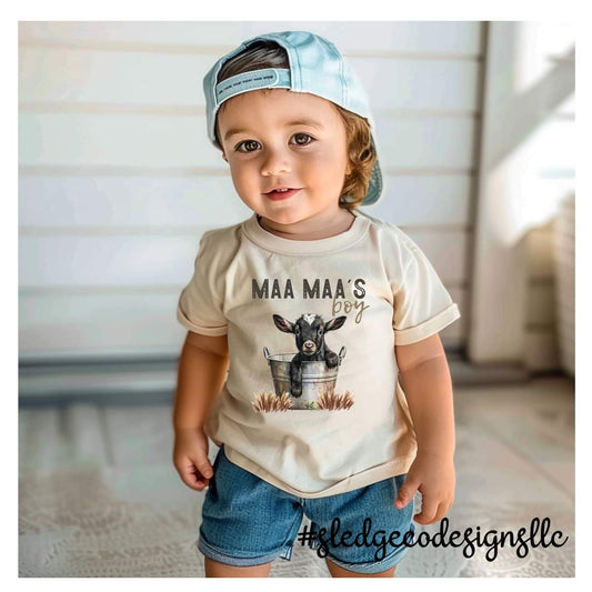 MAA MAA'S BOY | CUTE FARM GOAT TEE | YOUTH - TODDLER - INFANT Custom TSHIRT