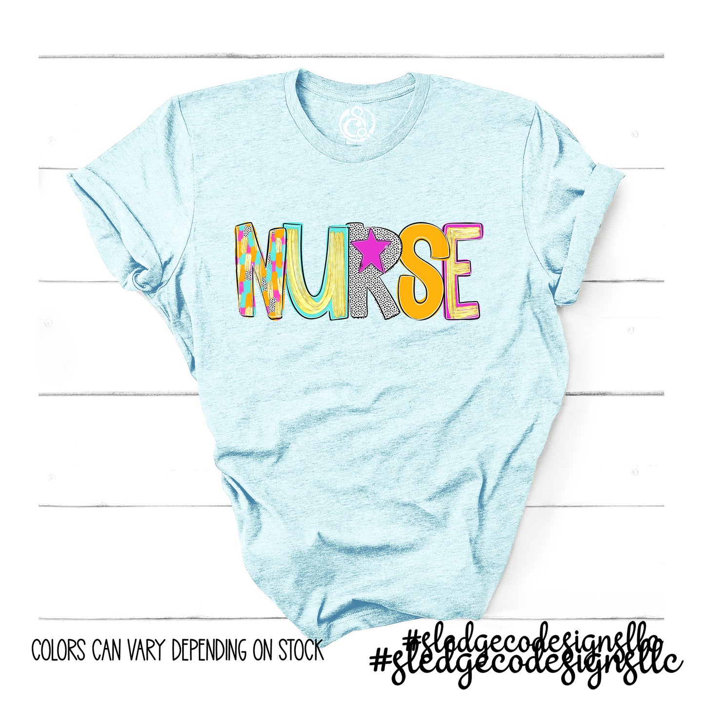 NURSE RETRO BRUSH STOKES | Custom Unisex TSHIRT