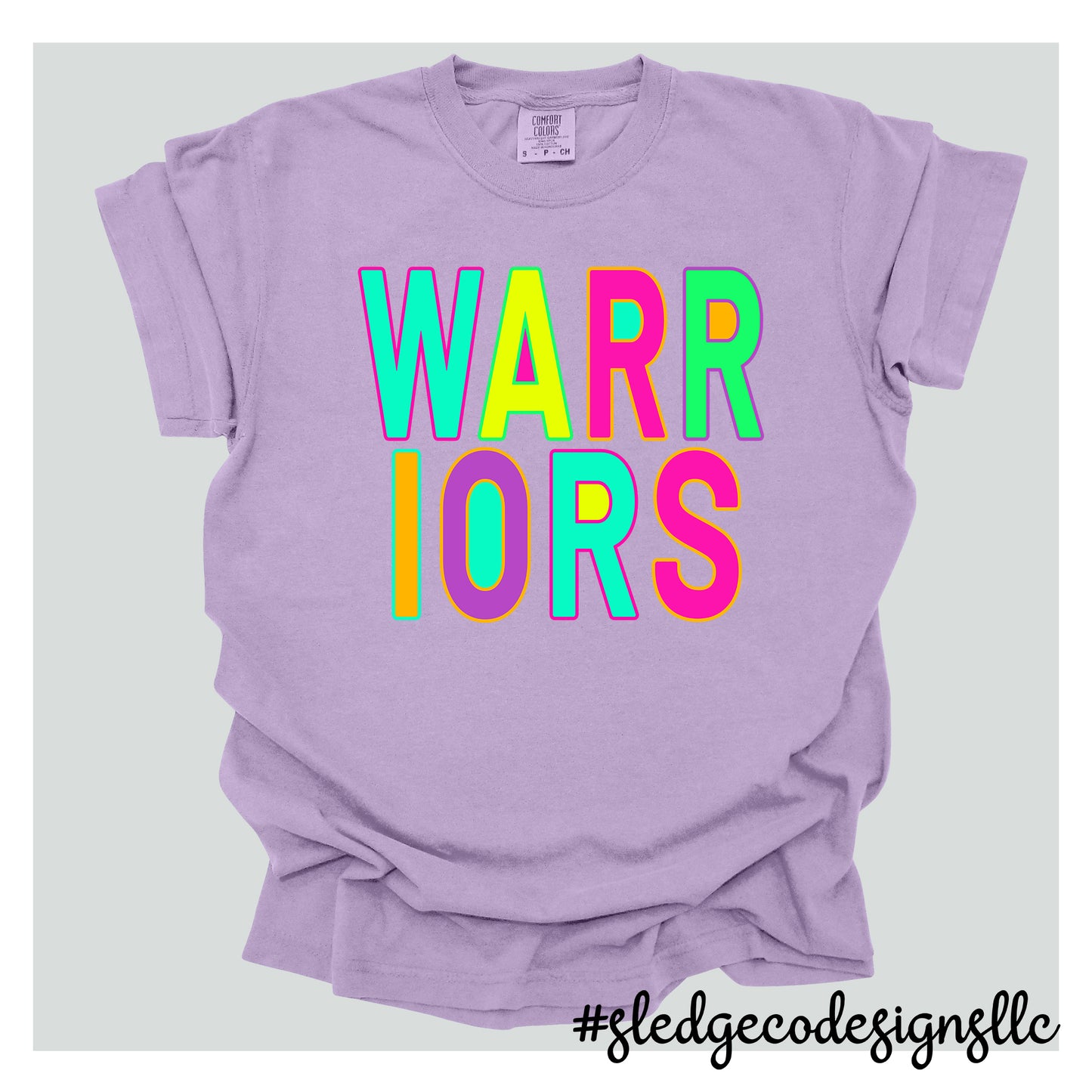 SENATOBIA WARRIORS | NEON STACKED | Custom Unisex T-Shirt