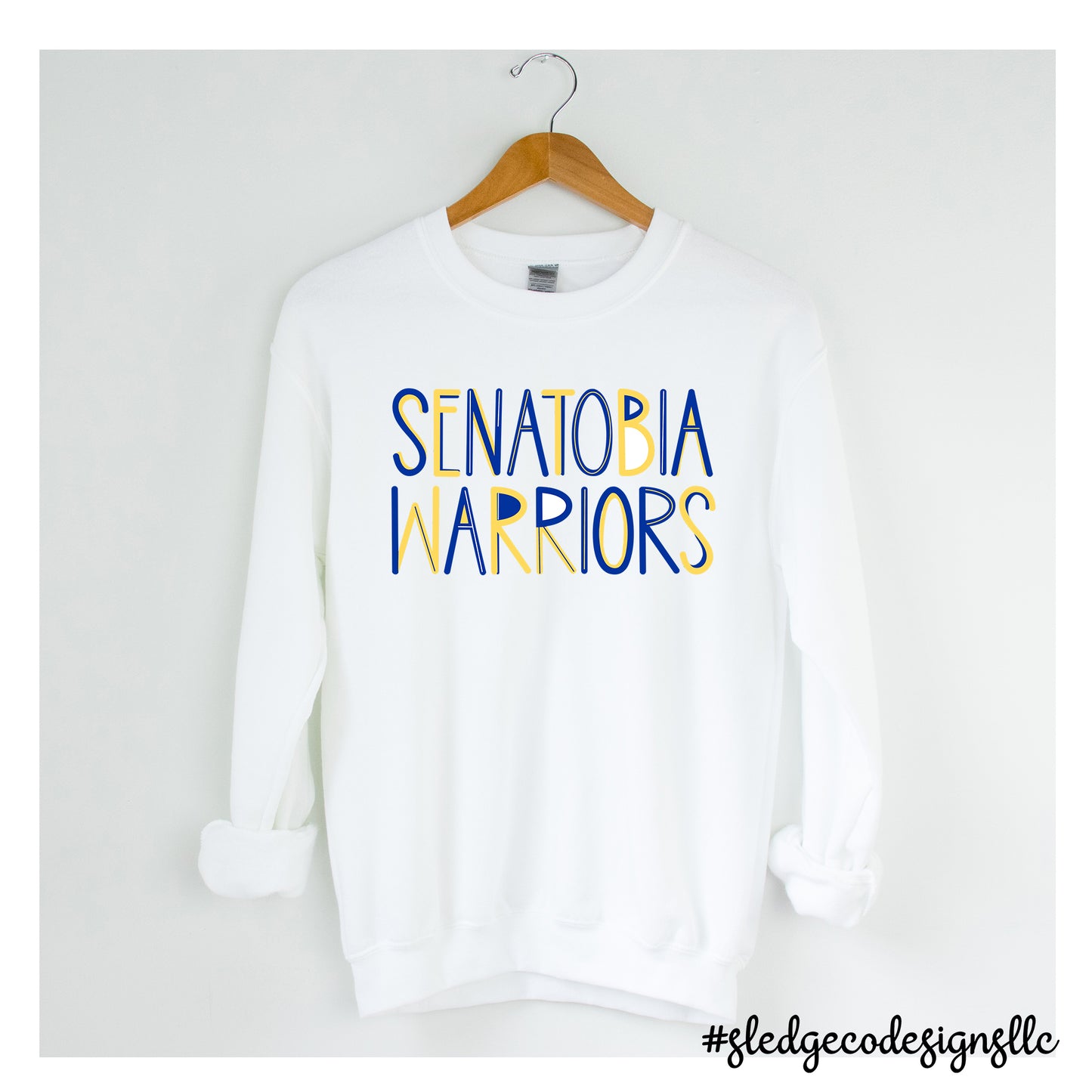 SENATOBIA WARRIORS LETTERED  | UNISEX SWEATSHIRT