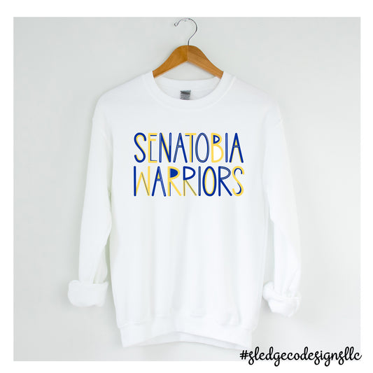 SENATOBIA WARRIORS LETTERED  | UNISEX SWEATSHIRT