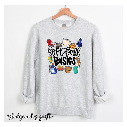 SOFTBALL BASICS | Custom Unisex SWEATSHIRT