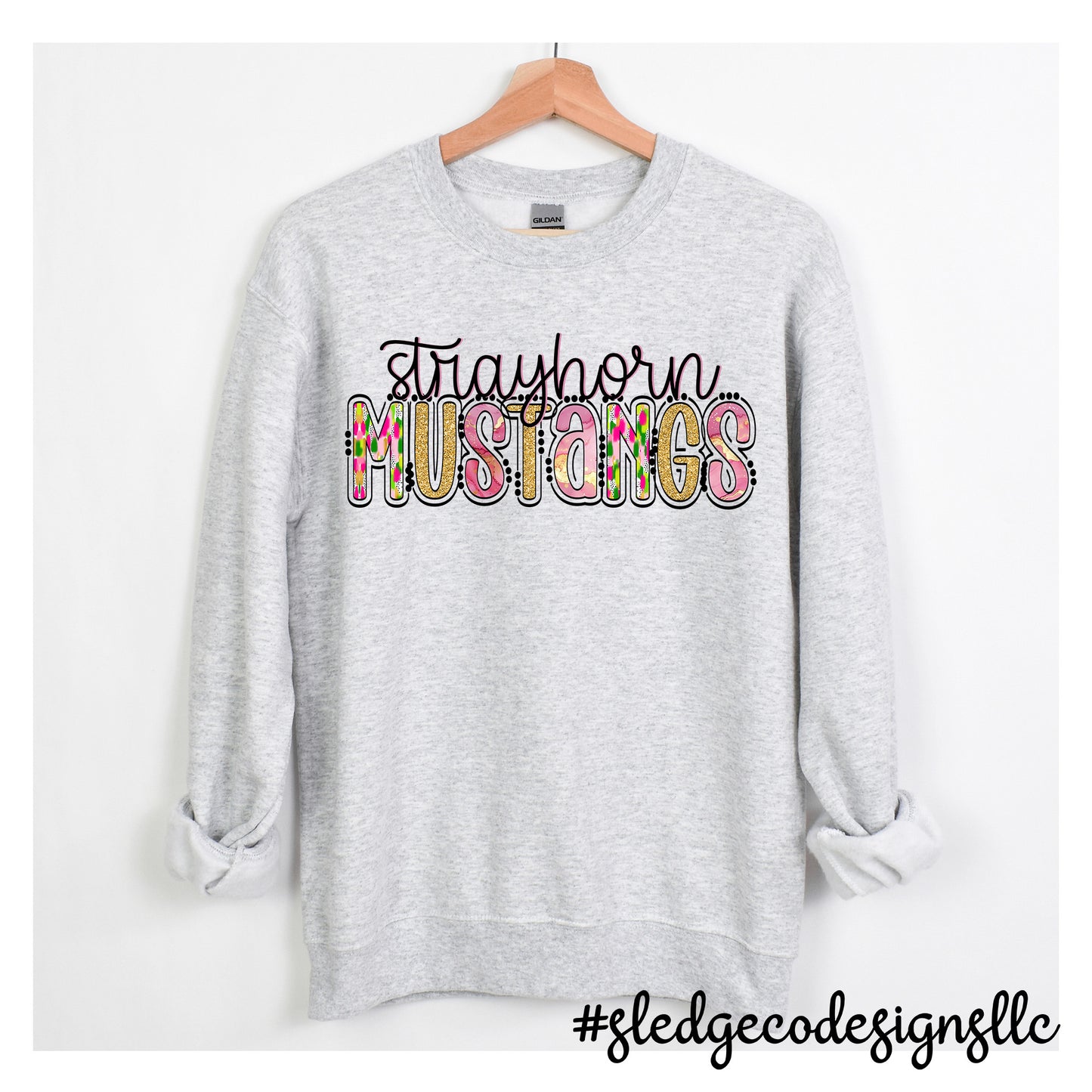 STRAYHORN MUSTANGS | DUO COLORFUL | CUSTOM UNISEX SWEATSHIRT