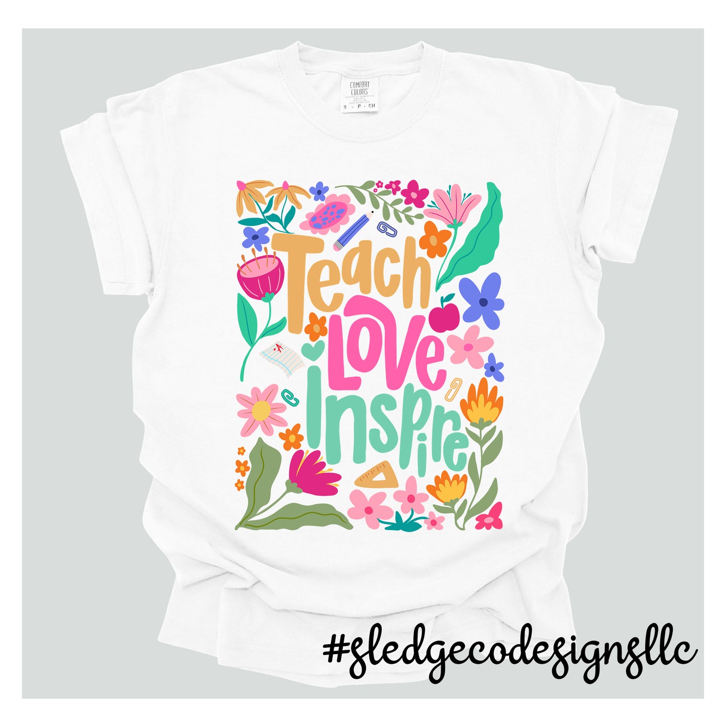 PEACE LOVE INSPIRE BOHO | TEACHER | CUSTOM UNISEX TSHIRT