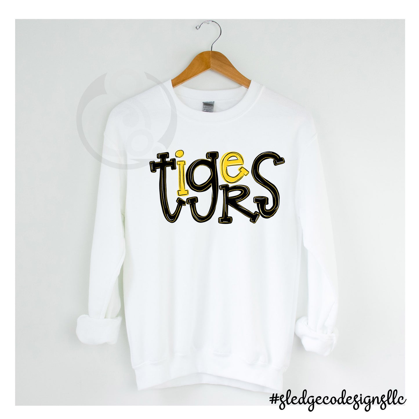 TIGERS SKETCHED HANDDRAWN | CUSTOM UNISEX SWEATSHIRT