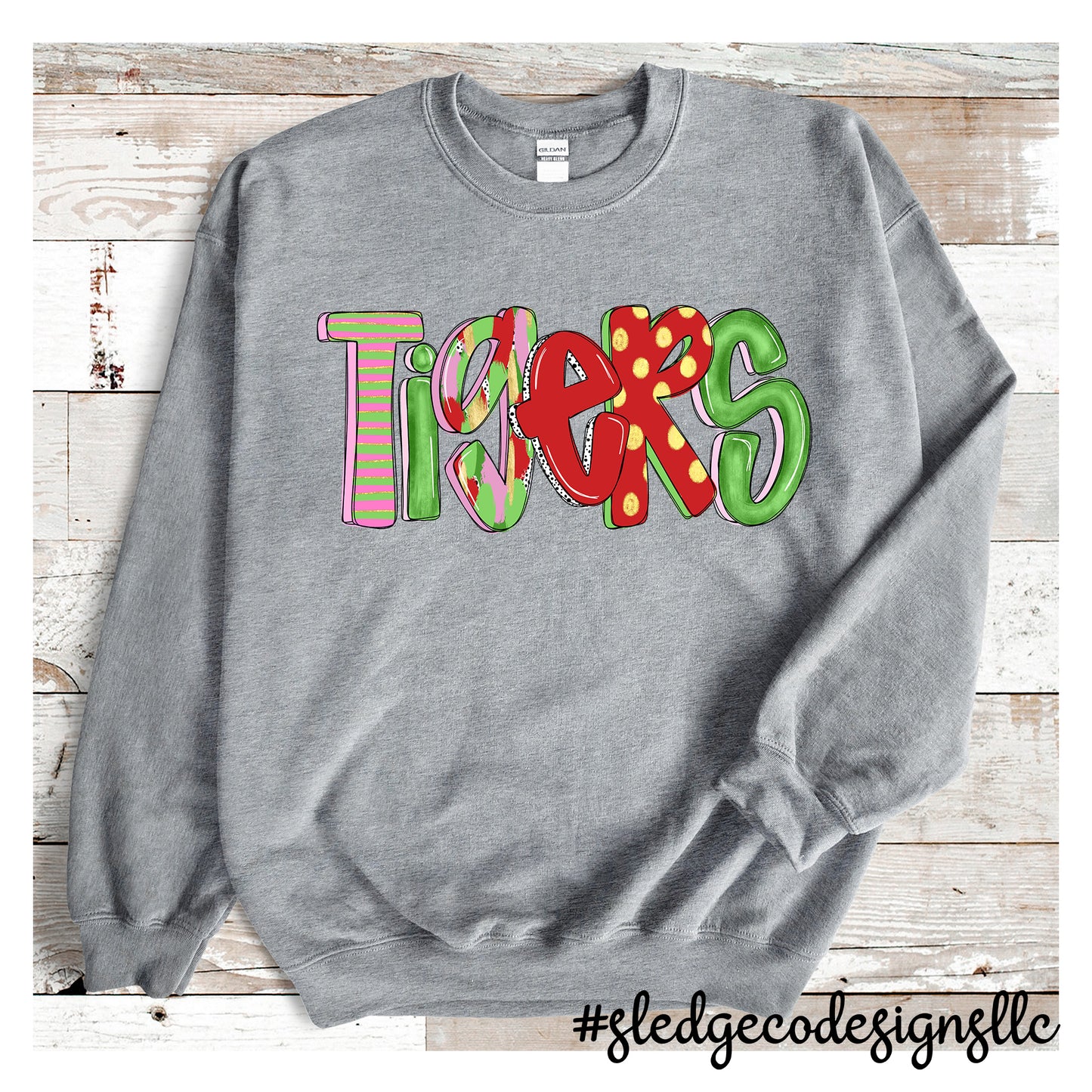 TIGERS | CHRISTMAS DOODLE | CUSTOM UNISEX SWEATSHIRT
