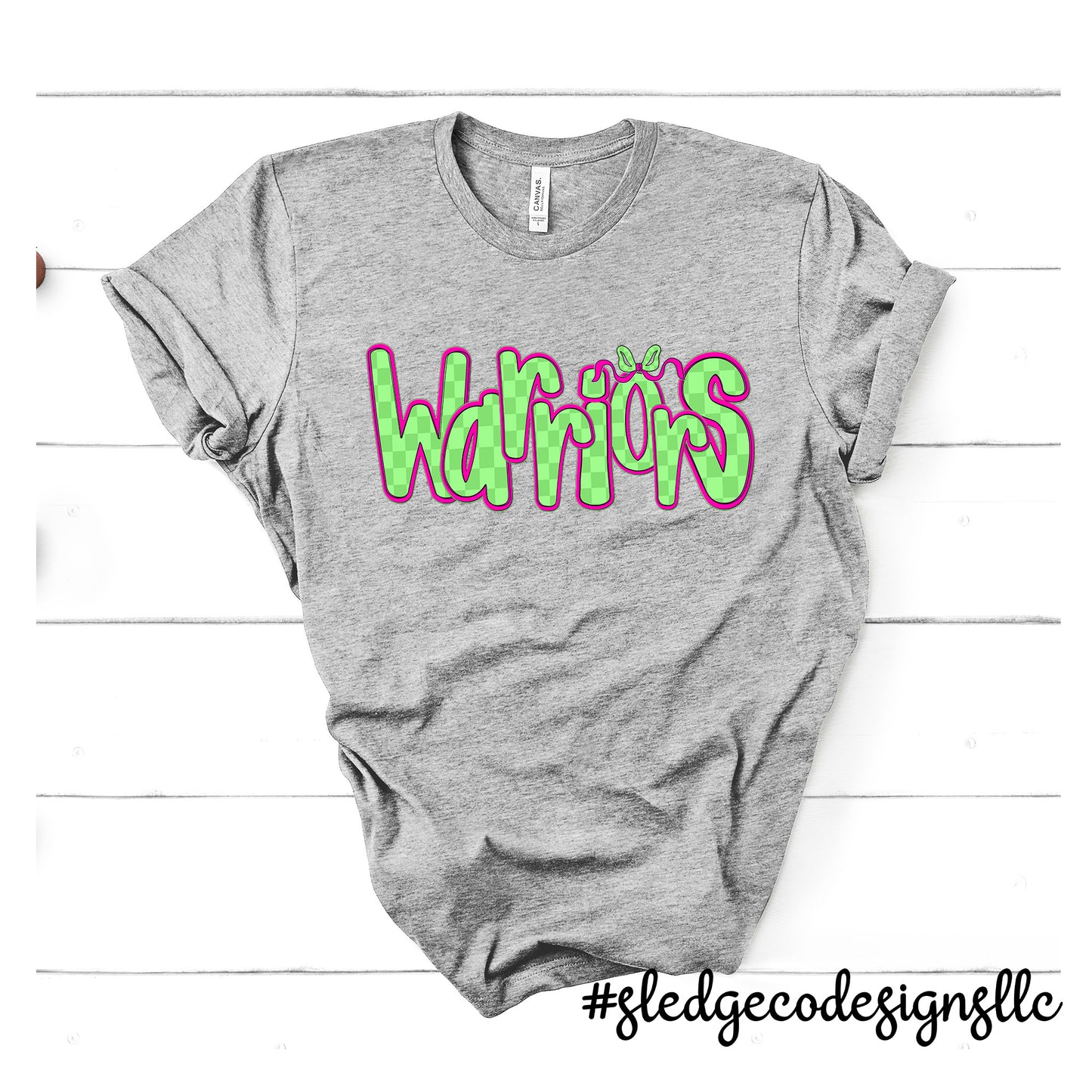 Senatobia Warriors | GREEN & PINK CHECKERED | CUSTOM UNISEX TSHIRT