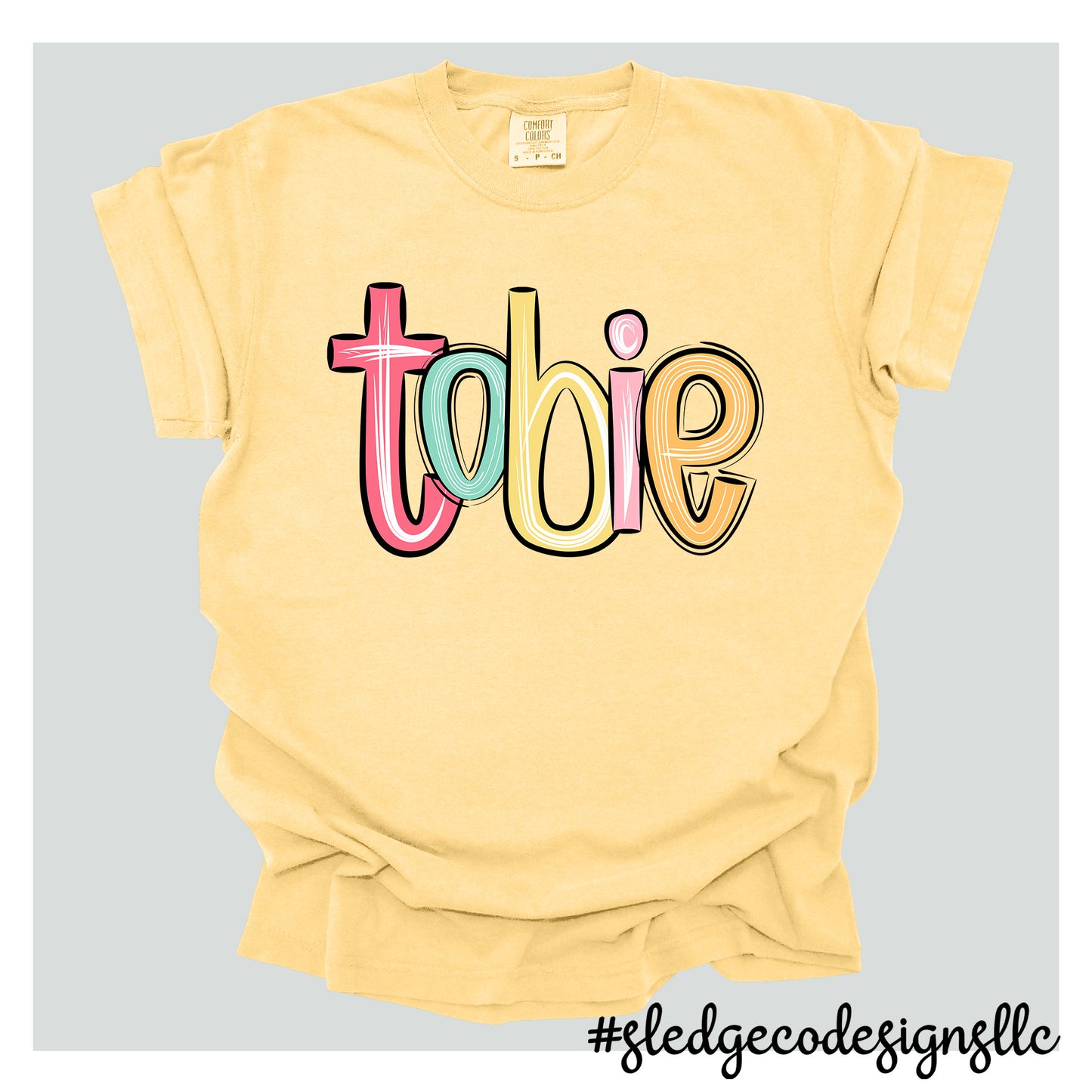 TOBIE | SKETCHED | CUSTOM COMFORT COLOR UNISEX TSHIRT