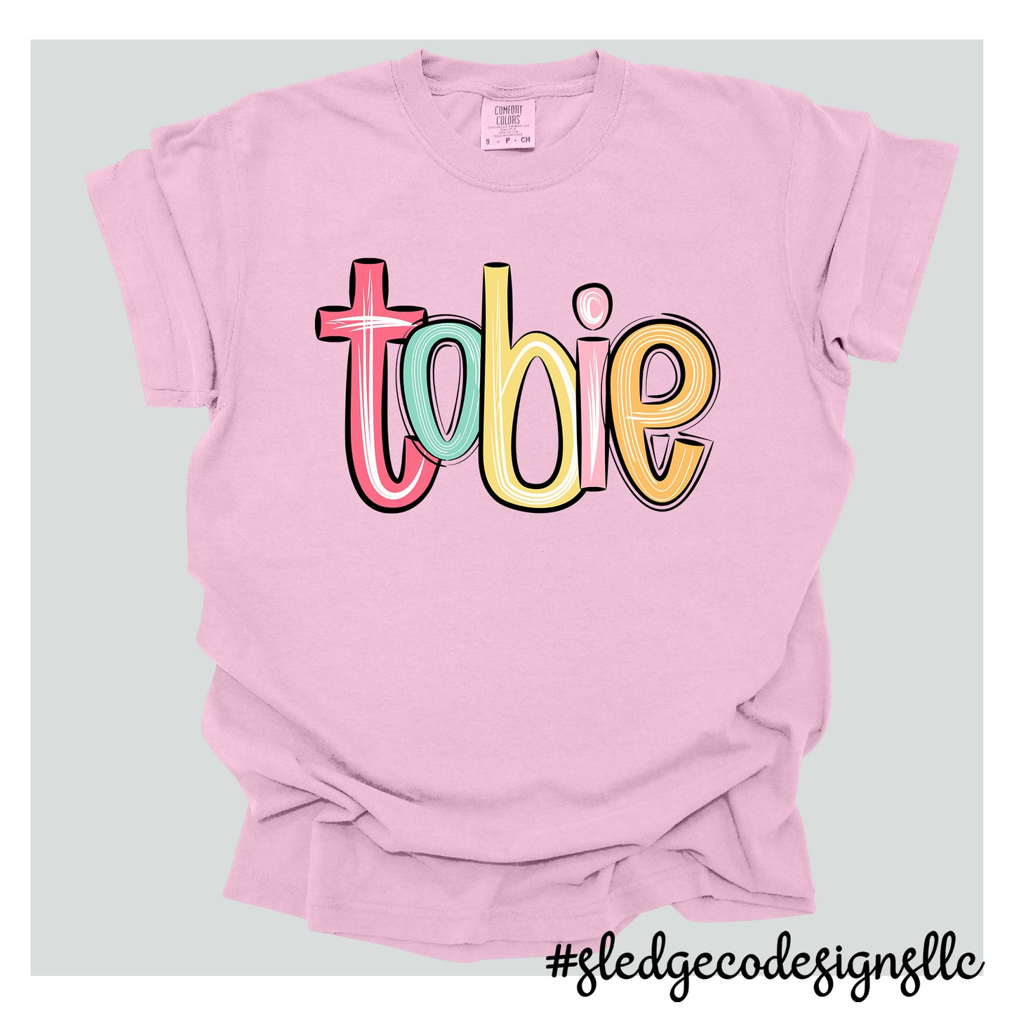 TOBIE | SKETCHED | CUSTOM COMFORT COLOR UNISEX TSHIRT