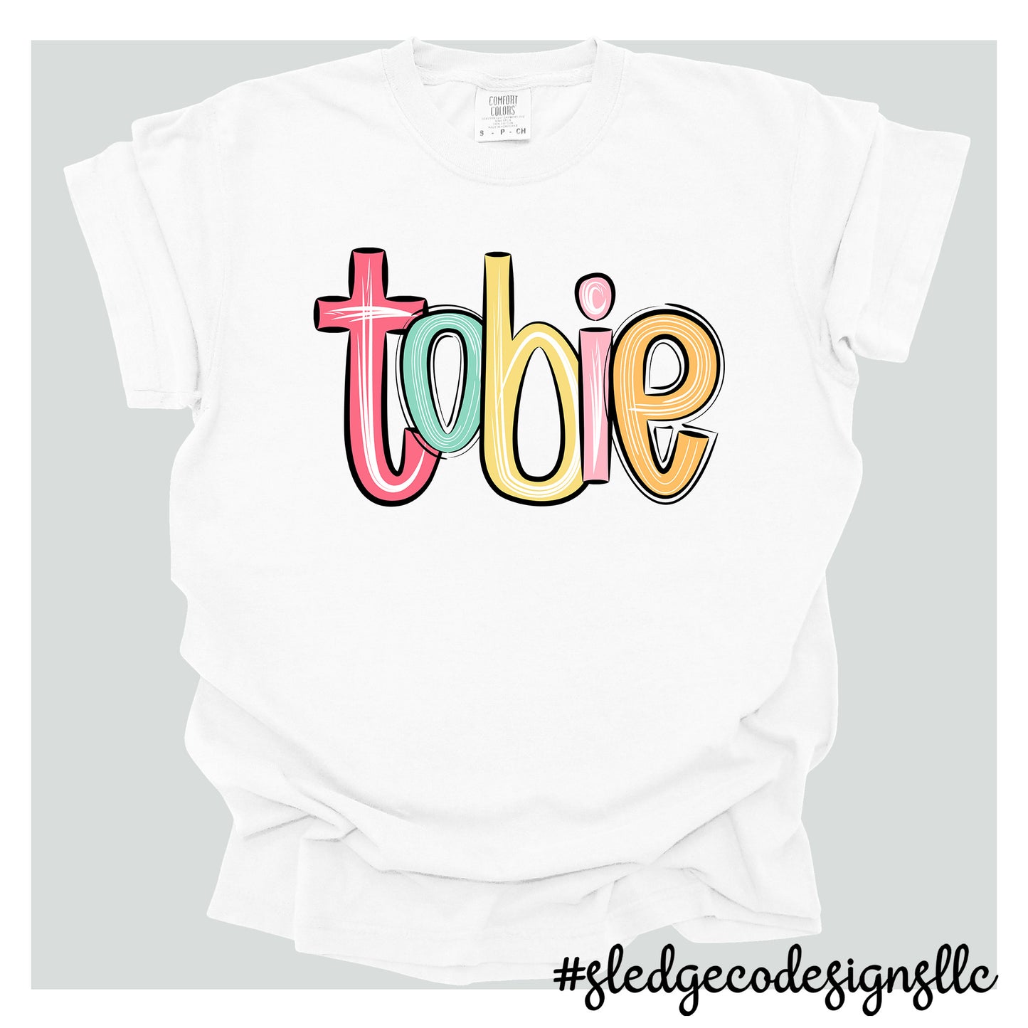 TOBIE | SKETCHED | CUSTOM COMFORT COLOR UNISEX TSHIRT