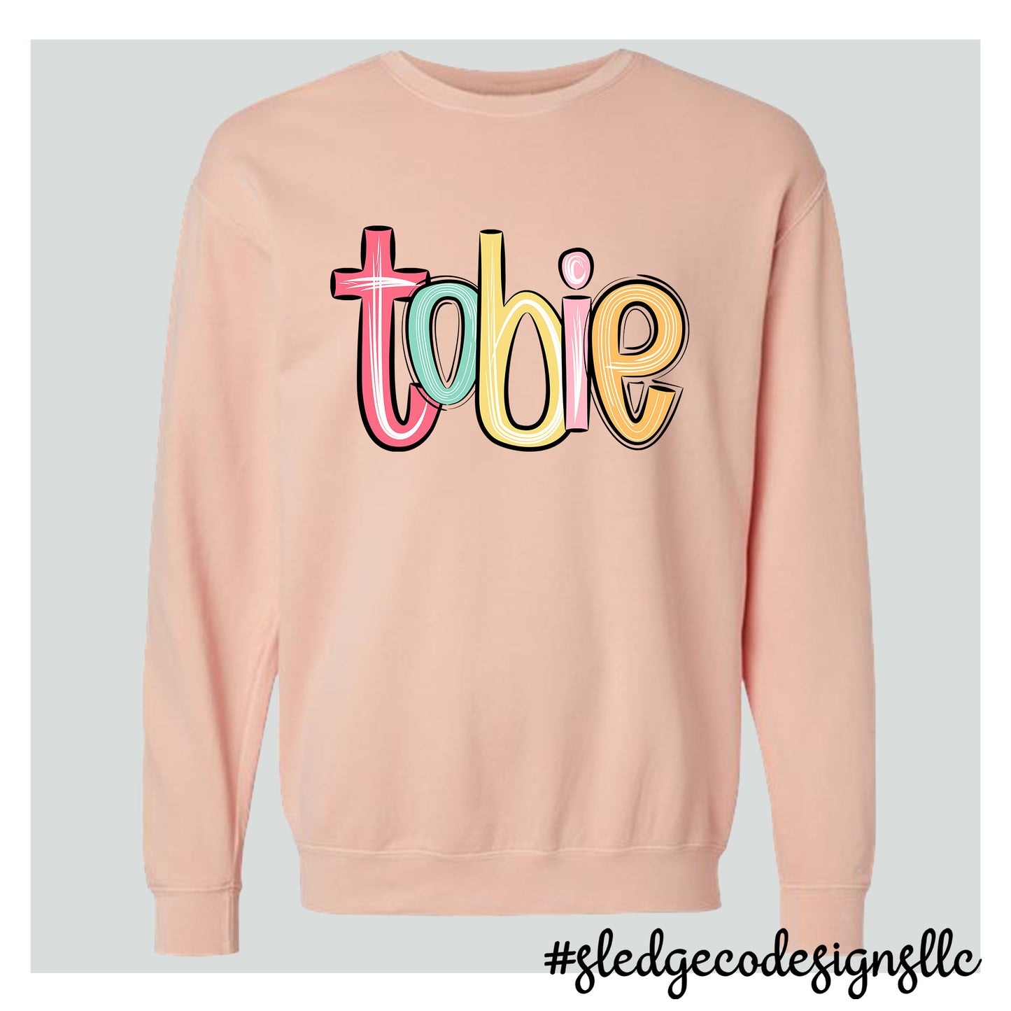 TOBIE | SKETCHED | COMFORT COLORS LIGHT WEIGHT SWEATSHIRT